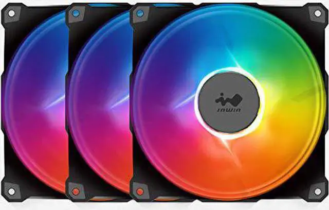 Alt view image 4 of 10 - inwin jupiter aj140 addressable rgb triple fan kit 140mm high performance cooling computer case fan cooling with control (aj140