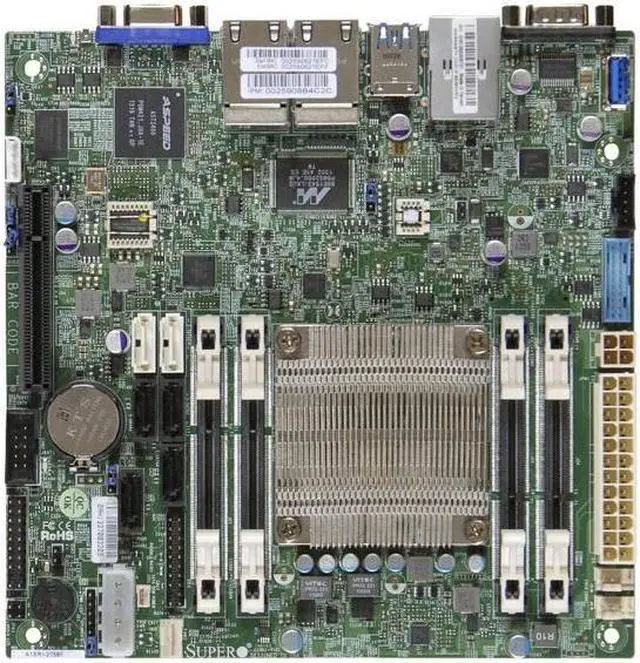 Alt view image 6 of 8 - Supermicro A1SRi-2758F Desktop Motherboard - Intel Chipset - Socket BGA-1283 - 1 x Bulk Pack