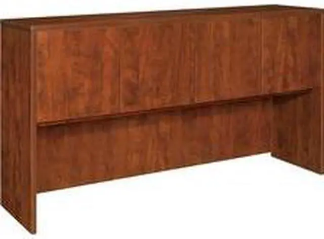 Alt view image 15 of 16 - Lorell Hutch w/Doors 72"x15"x36" Cherry 69416