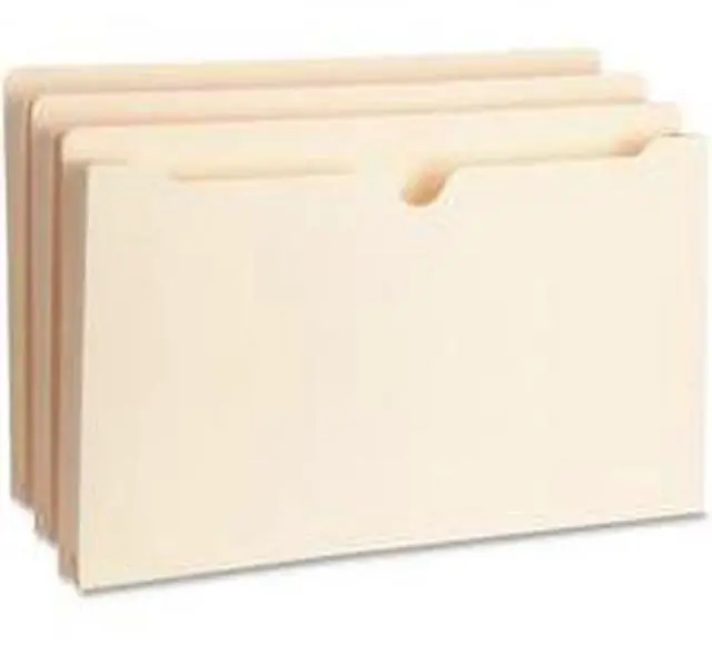 Alt view image 5 of 5 - Business Source File Pocket Straight Tab 1" Exp. 200 Cap. Legal 50/BX MLA 65801