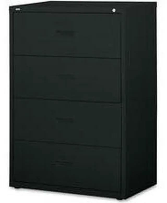 Alt view image 16 of 19 - Lorell Lateral File 4-Drawer 30"x18-5/8"x52-1/2" Black 60560