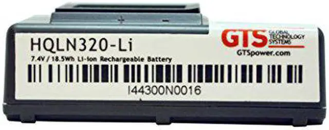 Alt view image 2 of 2 - GLOBAL TECHNOLOGIES SYSTEMS HQLN320-LI GTS battery Zebra QLn220 QLn32 0 2500 mAh LiIon  P1031365-059