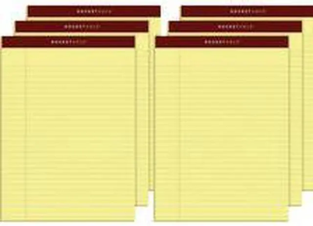 Alt view image 11 of 12 - Tops 63956 Docket Ruled Perforated Pads, Gold Legal, 8 1/2 x 11 3/4,Canary, 50 Sheets, 6/Pk