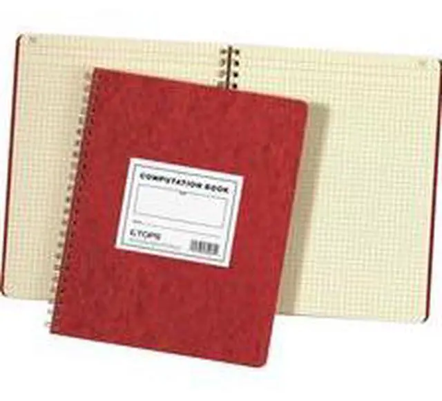 Alt view image 15 of 16 - Tops Computation Notebk 4x4 Quad 76 Shts 11-3/4"x9-1/2" Red Cover 35061