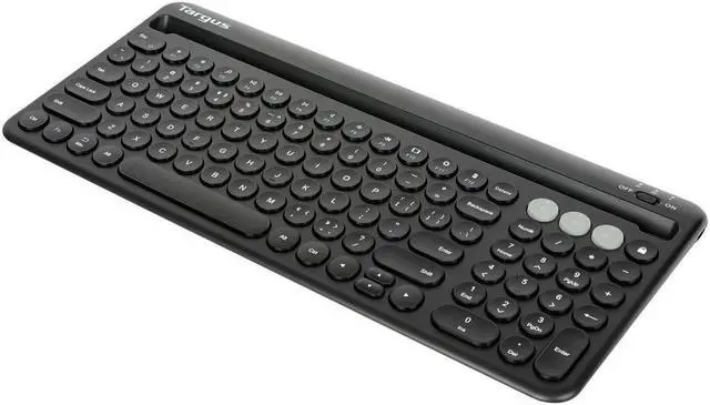 Alt view image 2 of 4 - Targus Multi-Device Bluetooth Antimicrobial Keyboard With Tablet/Phone Cradle - Wireless Connectivity - Bluetooth - English (US) - MAC, Tablet, Smartphone - PC, Mac - AKB867US