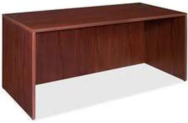Alt view image 6 of 10 - Lorell Rectangular Desk Shell 72"x36"x29-1/2" Mahogany 69371
