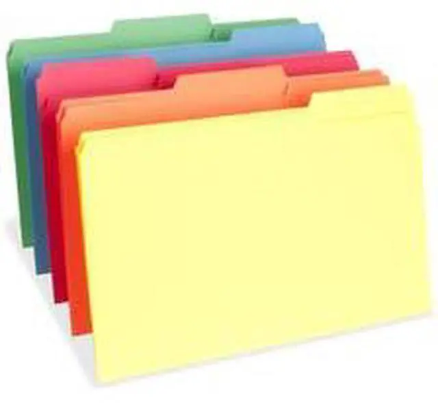 Alt view image 7 of 8 - Business Source Color File Folders Legal 11PT 1/3 Cut 1" Exp. 100/BX AST 65781