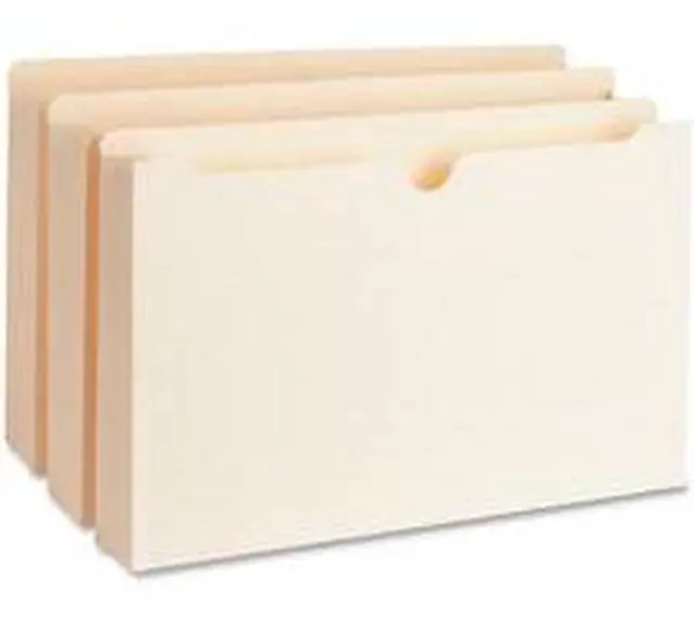 Alt view image 5 of 5 - Business Source File Pockets 2" Exp. 400 Cap. Legal 50/BX Manila 65803