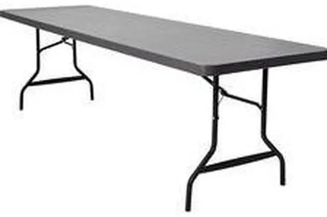 Alt view image 2 of 3 - ICEBERG 65537 Rectangle Folding Table , 30 in X 96 in X 29 in , Charcoal