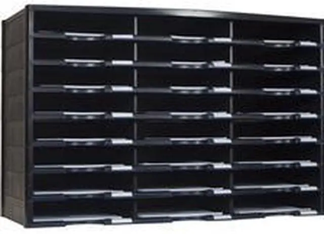 Alt view image 3 of 3 - Storex Literature Sorter 24 Comp 14-1/10"Wx31-2/5"Lx20-1/2"H BK 61435U01C