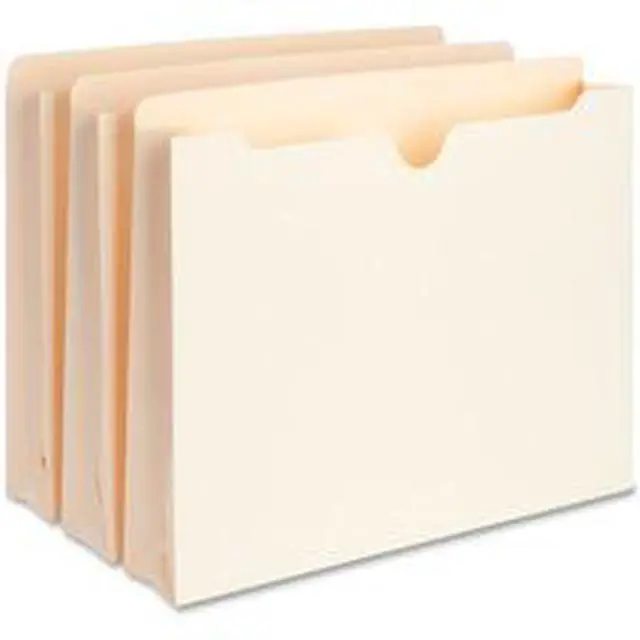 Alt view image 4 of 6 - Business Source Filing Jackets 2" Exp 400 Cap. Letter 50/BX Manila 65799