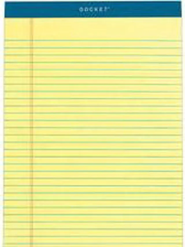 Alt view image 15 of 20 - TOPS Docket Ruled Perforated Pads 8 1/2 x 11 3/4 Canary 50 Sheets 6/Pack 63406