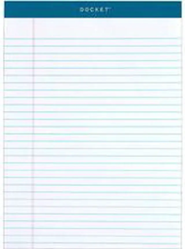 Alt view image 10 of 20 - TOPS Docket Ruled Perforated Pads 8 1/2 x 11 3/4 White 50 Sheets 6/Pack 63416