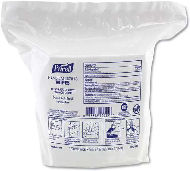 Alt view image 4 of 5 - Gojo 921702 Purell Hand Sanitizing Wipes Dispenser Refill, White