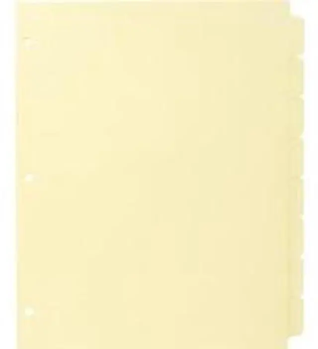 Alt view image 4 of 8 - Business Source Plain Tab Indexes 3HP 8-Tab 11"x8-1/2" 24 Sets/BX Canary 16481