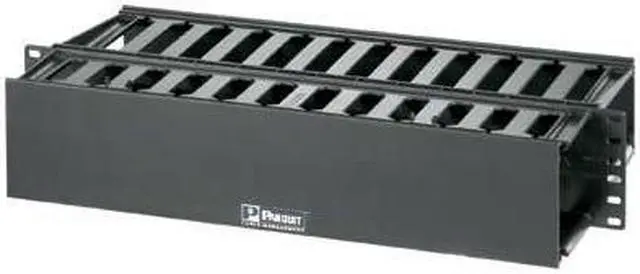 Alt view image 8 of 11 - Panduit WMPF1E PANDUIT PatchLink Horizontal Cable Manager - Cable Manager - Black - 2U Rack Height - 19" Panel Width