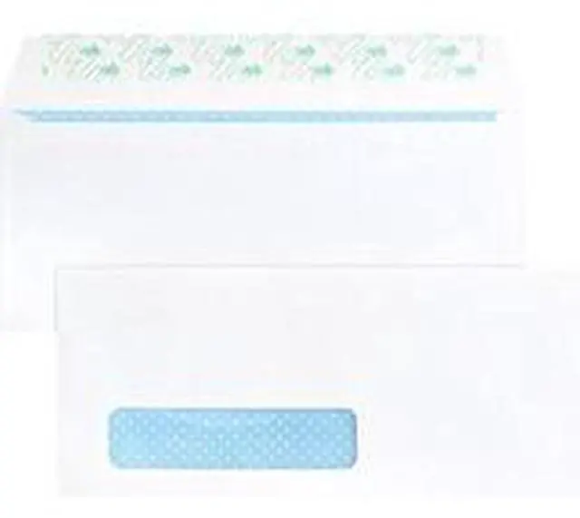 Alt view image 11 of 12 - Business Source Peel/Seal Envelopes Tint/Window 9-1/2"x4-1/8" 500/BX White 16473