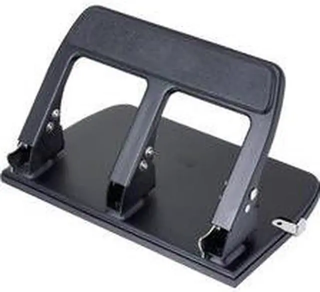 Alt view image 13 of 20 - Officemate Heavy-Duty Punch 3HP 9/32" Holes 40 Sht Cap. Metal Black 90089