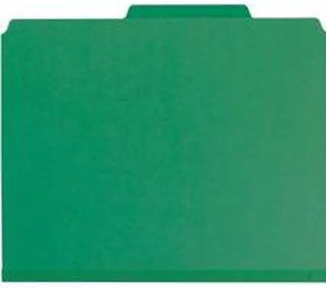 Alt view image 12 of 18 - Smead Pressboard Classification Folder 2" Exp. Two Dividers Letter Green 10/Box 14063