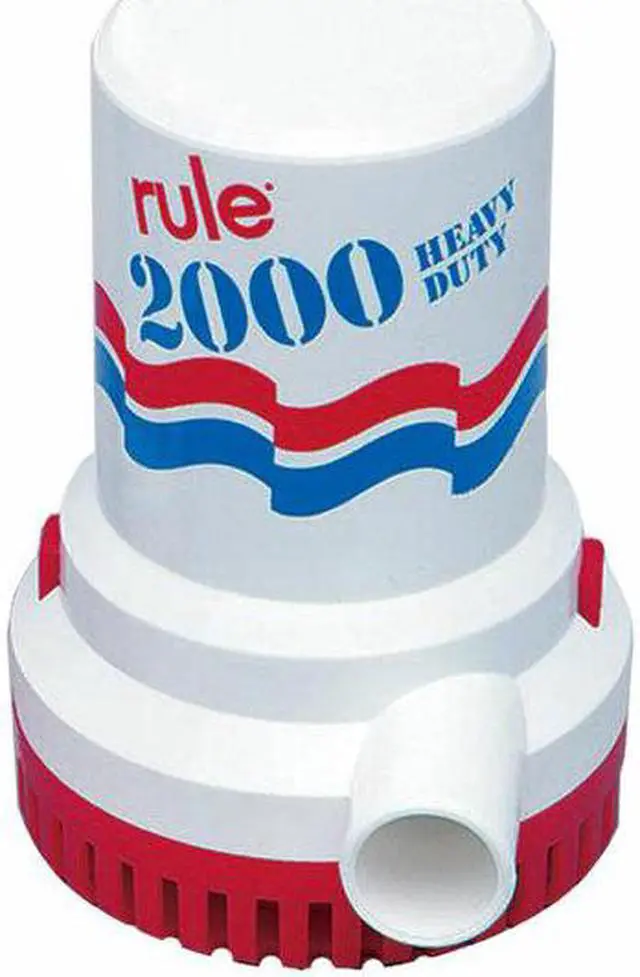Alt view image 4 of 9 - RULE 2000 GPH NON AUTOMATIC BILGE PUMP 12V