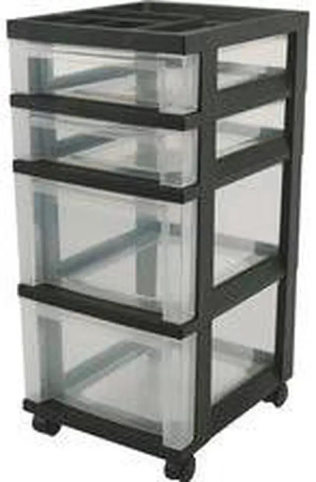Alt view image 6 of 9 - Iris IRS116827 Mini Chests- 4-Drawer- 12-.06in.x14-.25in.x26-.44in.- Black