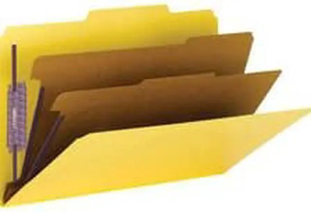 Alt view image 4 of 4 - Smead Manufacturing Company SMD14034 Classification Folders- 2 Dividers- Letter- Yellow