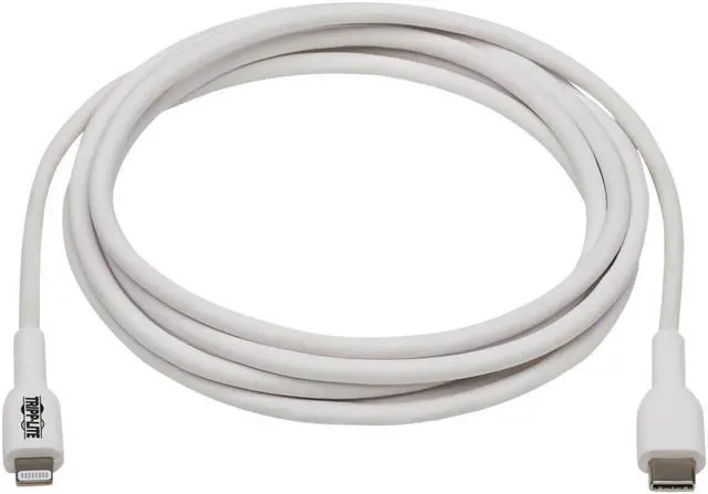 Alt view image 5 of 6 - Tripp Lite USB-C to Lightning Sync-Charge Cable (M-M), MFi Certified, White, 2 m (6.6 ft.)