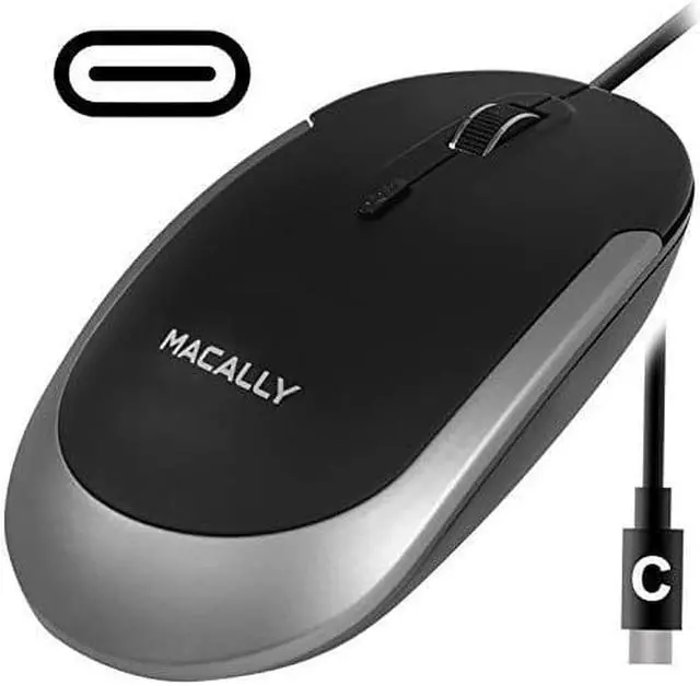 Alt view image 17 of 19 - USB-C Optical Quiet Click Mouse for Mac/PC in Black & Aluminum Gray