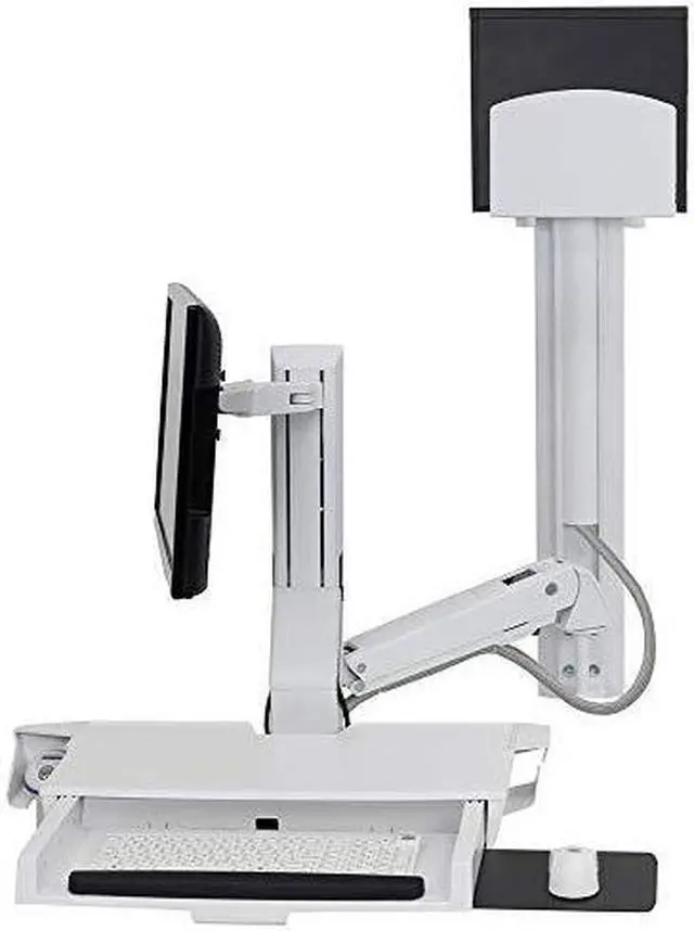 Alt view image 2 of 6 - Ergotron StyleView Wall Mount for Monitor Keyboard Bar Code Scanner CPU Mouse White 45595216