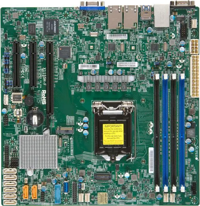Alt view image 8 of 12 - Supermicro MBD-X11SSH-F-B Server Motherboard LGA 1151Intel C236 - Bulk packaging  -