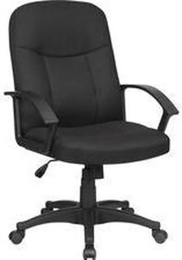 Alt view image 5 of 8 - Lorell Executive Mid-Back Chair 26-1/4"x27-1/2"x38-1/2" BK 84552