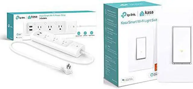Alt view image 9 of 20 - Kasa Smart Plug Power Strip KP303, Surge Protector with 3 Individually Controlled Smart Outlets and 2 USB Ports, Works with Alexa & Google Home, No Hub Required , White