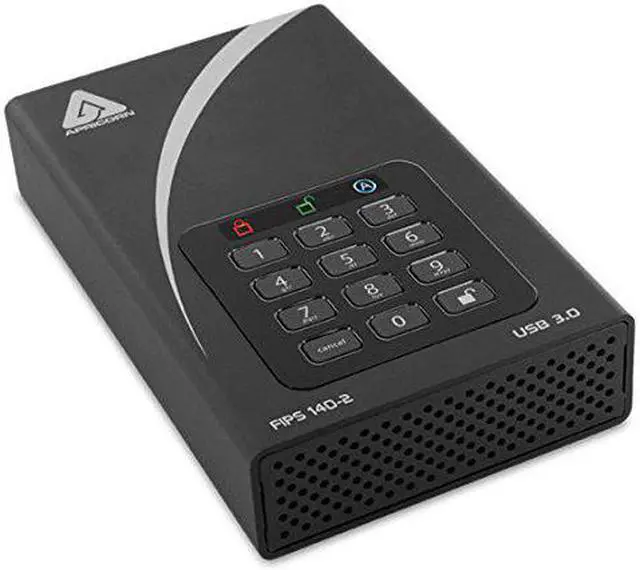 Alt view image 8 of 18 - Apricorn Aegis Padlock Dt Fips Adt-3Pl256f-4000 4 Tb Desktop Hard Drive - 3.5" External - Black