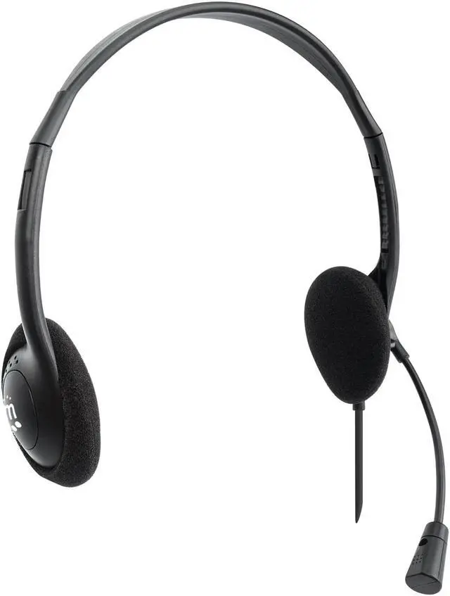 Alt view image 9 of 20 - Manhattan Stereo USB Headset - Stereo - USB Type A - Wired - 32 Ohm - 20 Hz - 20 kHz - Over-the-head - Binaural - Supra-aural - 4.92 ft Cable - Uni-directional Microphone - Black