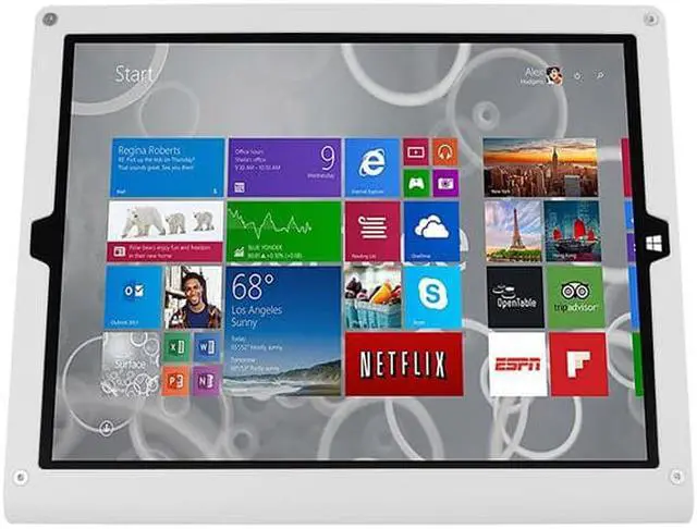 Alt view image 3 of 5 - WindFall Stand + Kensington ClickSafe Cable Lock for Surface Pro 3/4, Grey White