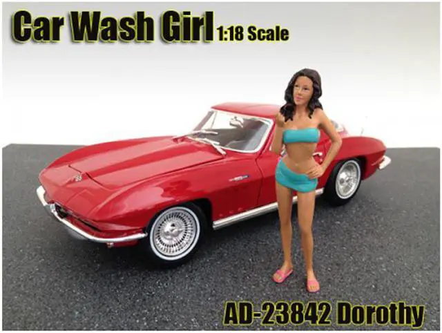 Alt view image 2 of 6 - Car Wash Girl Dorothy Figurine for 1/18 Scale Models by American Diorama