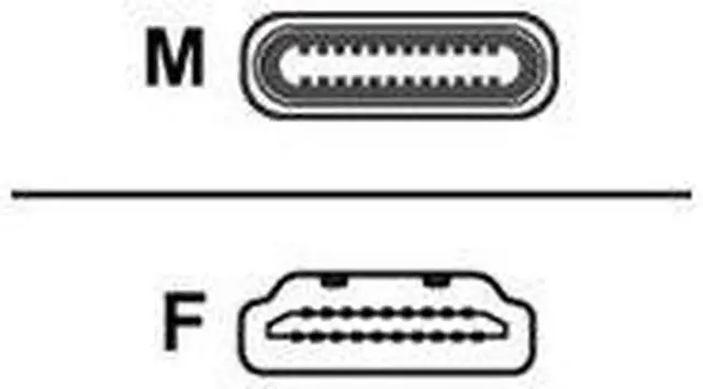 Alt view image 2 of 10 - AddOn - Video interface converter - USB-C (M) to HDMI (F) - 7.9 in - black