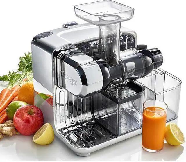 Alt view image 15 of 17 - Omega Cube Nutrition System Juicer Creates Fruit Vegetable & Wheatgrass Juice Slow Masticating Compact Design with Convenient Storage, 200-Watt, Silver