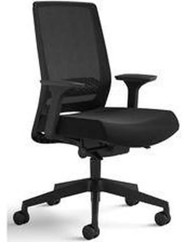 Alt view image 5 of 9 - Safco 6830STBL Medina Deluxe Task Chair, Supports Up to 275 lb, 18" to 22" Seat Height, Black