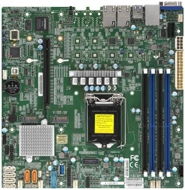 Alt view image 7 of 7 - Supermicro MBD-X11SCM-F-B I3 LGA1151 C246 PCI Express SATA Micro-ATX 128GB DDR4 Motherboard - Bulk packaging - - OEM