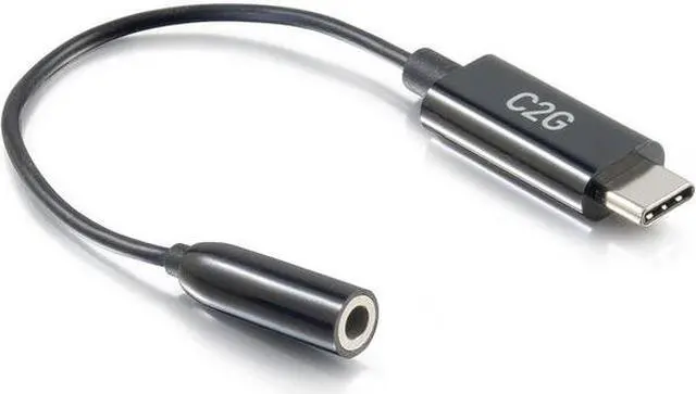 Alt view image 10 of 11 - C2G USB C To Aux Adapter (3.5mm) USB C Phone Adapter For Audio