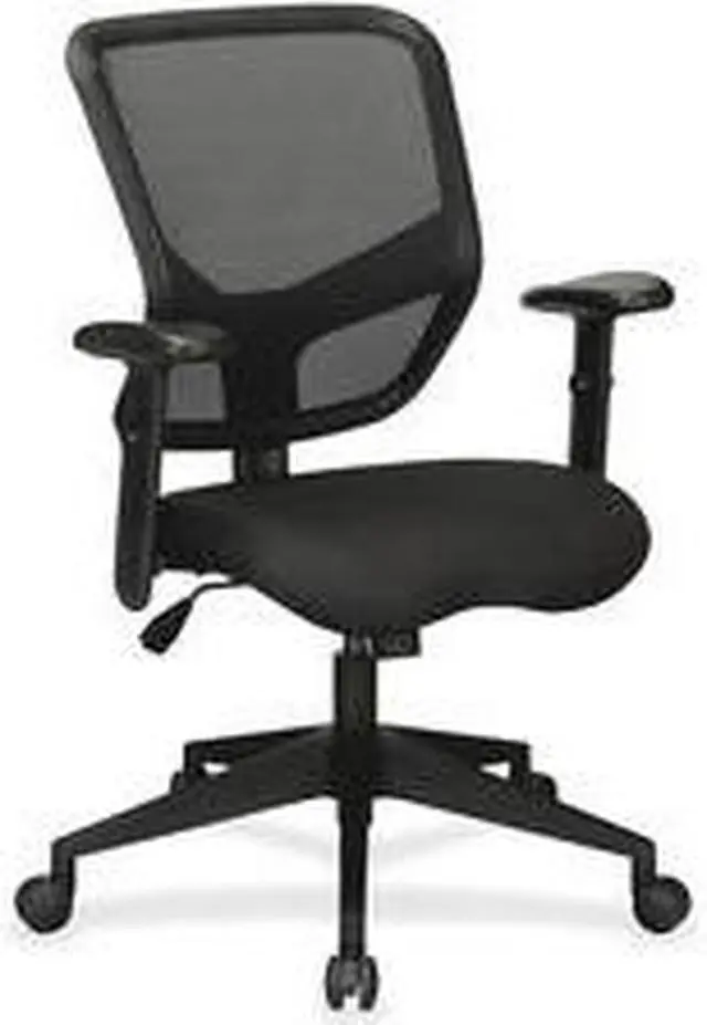 Alt view image 4 of 8 - Lorell Exec Mid-Back Chair 26-1/2"x28"x25-3/4" BK 84565