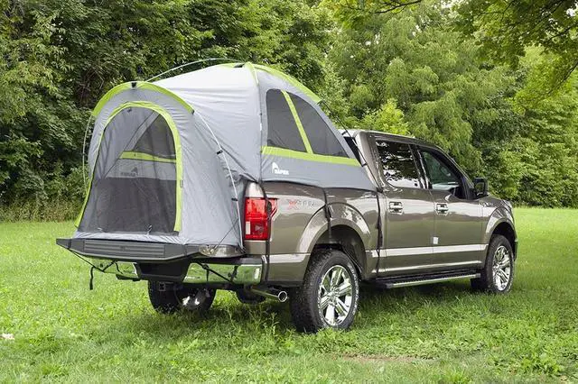 Alt view image 8 of 10 - Napier 19 Series Backroadz Full Size Regular Bed 2 Person Truck Tent, Gray/Green
