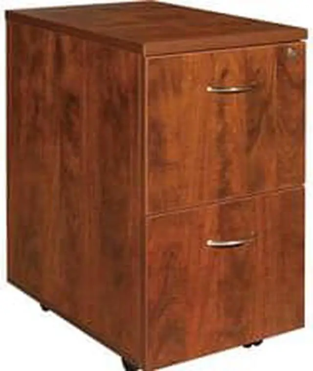 Alt view image 9 of 14 - Lorell Mobile Pedestal File/File 16"x22"x28-1/4" Cherry 69431