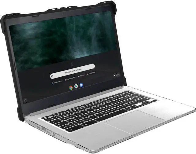 Alt view image 9 of 9 - MAXCases Extreme Shell-L For HP G7/G6 Chromebook Clamshell 14" Black-Clear PC HPESLG7EE14BCLR