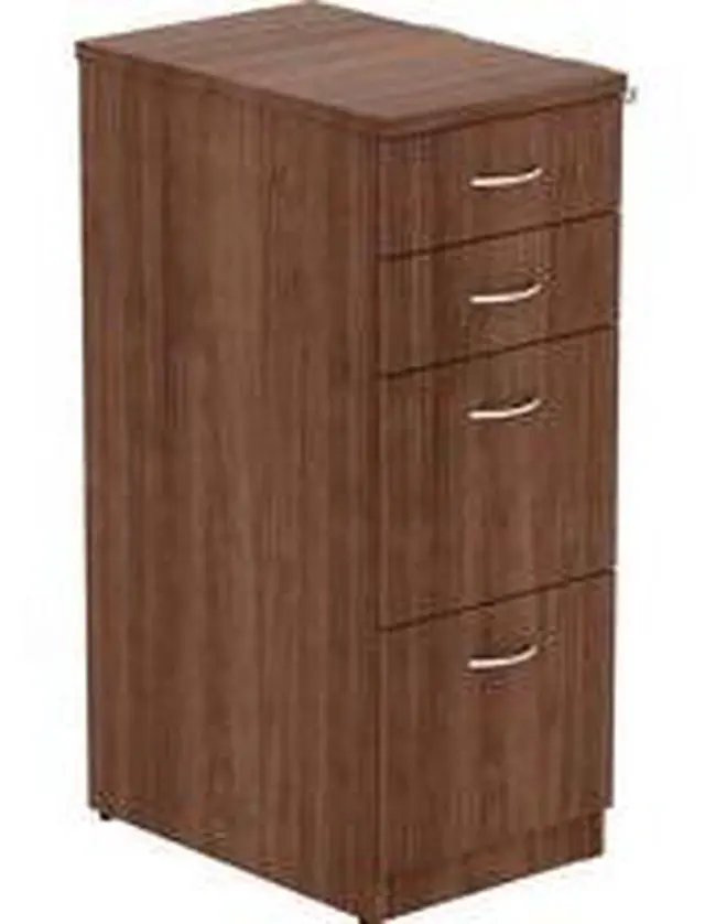 Alt view image 3 of 3 - Lorell File Cabinet 4 Drawers 15-1/2"x23-5/8"x40-3/8" Walnut 16236