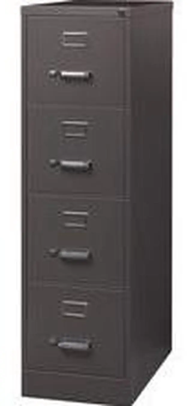 Alt view image 6 of 6 - Lorell LLR60155 Vertical File, 4 Drawer, 15 in. x 26.5 in. x 52 in., Medium Tone