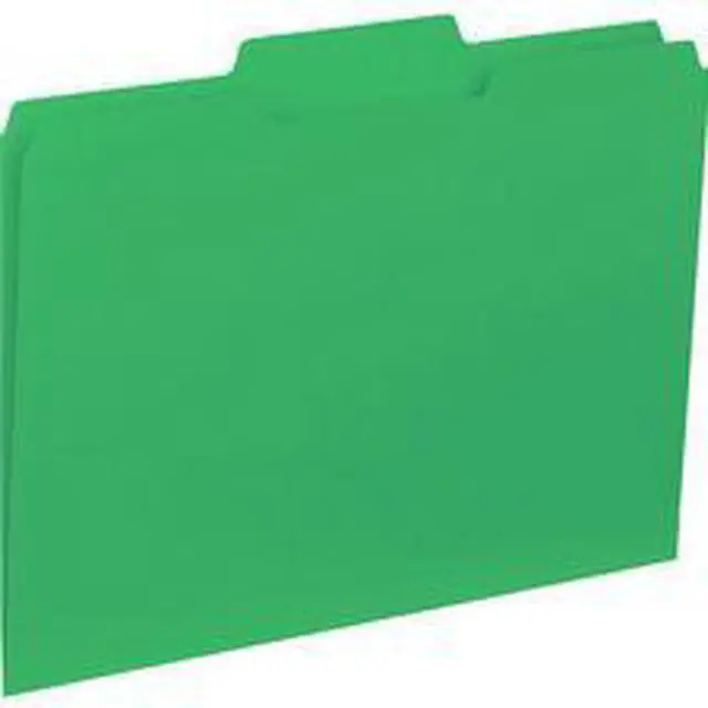 Alt view image 6 of 13 - Business Source File Folder Interior Ltr 1/3" Cut 100/BX Green 43563