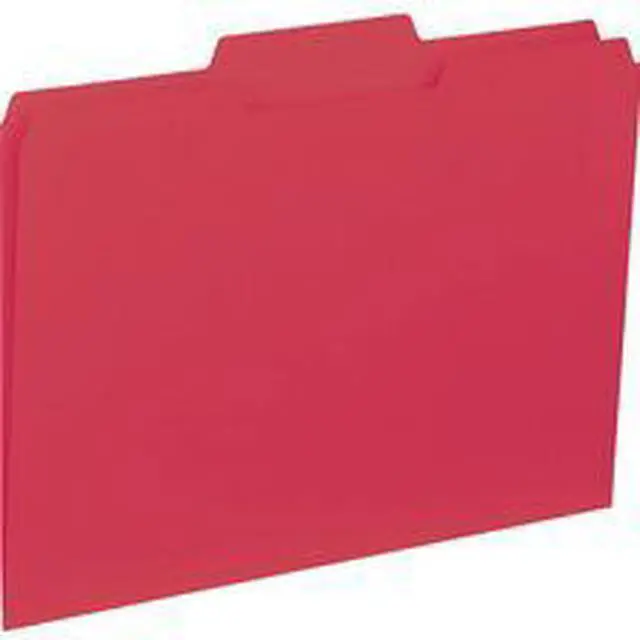 Alt view image 6 of 14 - Business Source File Folder Interior Ltr 1/3" Cut 100/BX Red 43564