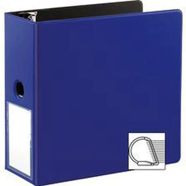 Alt view image 4 of 5 - Business Source Slanted D-Ring Binder w/LH 5" Navy 33123